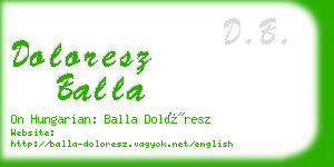 doloresz balla business card